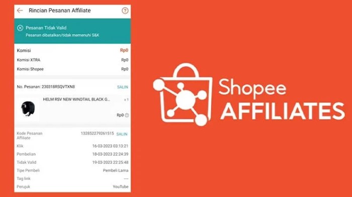 Order Is Invalid In Shopee Affiliate dan Solusinya