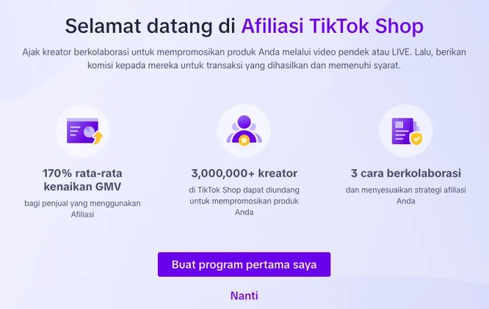 Tiktok Affiliate Program Sign Up untuk Kreator Konten