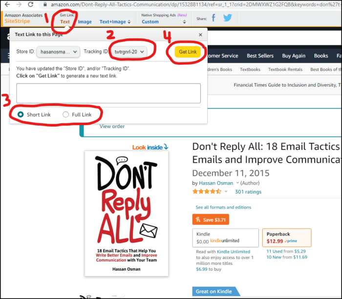 Amazon Affiliate Generate Link untuk Meningkatkan Pendapatan